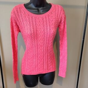 American Eagle Outfitters Pink Cable Knit Sweater